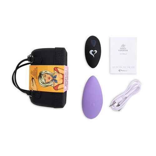 FeelzToys Panty Vibrator - Вибратор в трусики с пультом, 10х4.5 см (фиолетовый) - sex-shop.ua