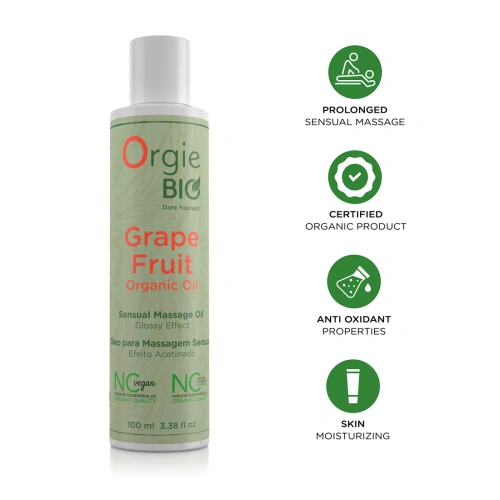 Orgie Bio Grape Fruit органическое массажное масло с ароматом грейпфрута, 100 мл - sex-shop.ua