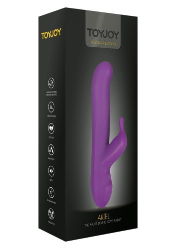 Toy Joy Ariel Rabbit Vibrator Purple - вібромасажер, 21х3.5 см