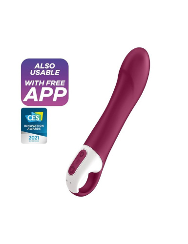 Satisfyer Big Heat - Вибратор с подогревом, 22.5х4 см (красный) - sex-shop.ua