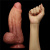 LoveToy 10" Dual layered Platinum Silicone Cock - большой силиконовый фаллоимитатор, 24.5х6.8 см (коричневый)