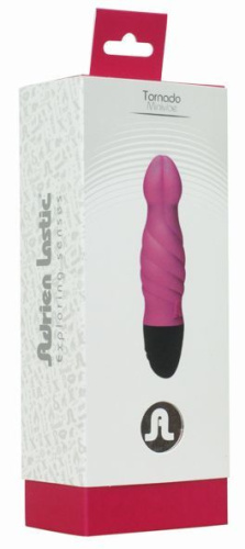 Adrien Lastic Tornado - Вибратор со стимулирующим рельефом, 14.6х3.6 см (розовый) - sex-shop.ua