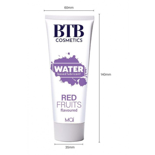 BTB Flavored Red Fruits - Лубрикант на водной основе с ароматом красных фруктов 100 мл - sex-shop.ua