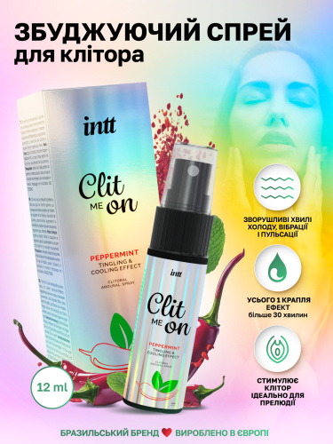Збуджуючий спрей для клітора Intt Clit Me On, 12 мл (м'ята) - купити в Україні | Секс шоп SEX-SHOP.ua