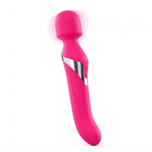Dorcel Dual Orgasms Magent классический массажер и вибратор с жемчужным массажем и вращением, 12х3.3 см (розовый) - sex-shop.ua