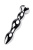TOYFA Metal Silver anal plug  -  серебристая анальная пробка с кристаллом, 13.5х3 см (красный)