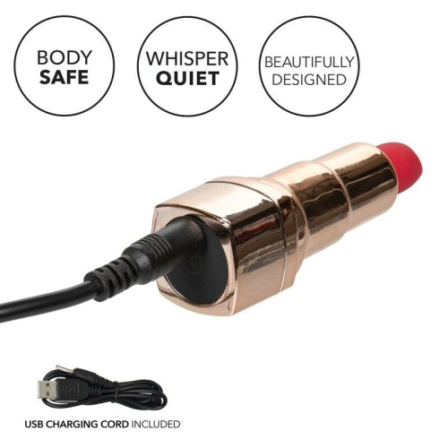 CalExotics Hide & Play Lipstick Recharge вибратор в форме помады (красный) - sex-shop.ua