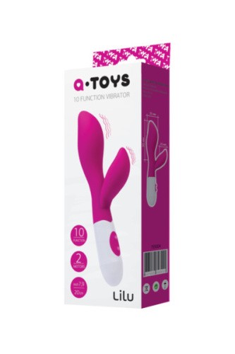 Toyfa A-Toys Lilu - Вибратор с клиторальным стимулятором, 19х3.5 см