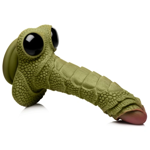 Creature Cocks Swamp Green Scaly Silicone Dildo - фантазійний фалоімітатор, 23.9х5 см (зелений)