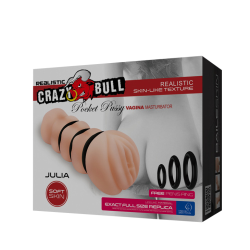 LyBaile - Crazy Bull Julia Pocket Pussy - Мастурбатор вагина, 16х7.8 см