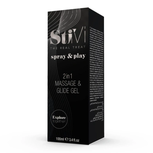 Лубрикант та масажний гель StiVi spray&play 2 in 1 100мл