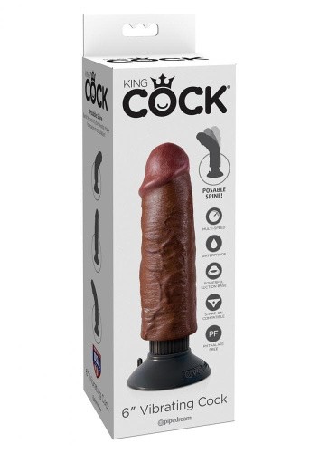 Вибратор Pipedream Vibrating King Cock 6, 15.4 см