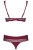 Obsessive Miamor set - Комплект мереживної білизни: бюст та стрінги, S/M (бордовий) - купити в Україні | Секс шоп SEX-SHOP.ua
