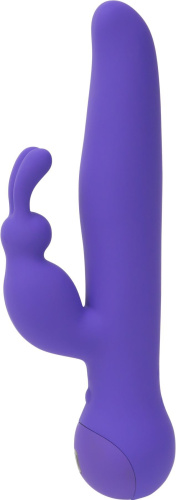 Swan Touch Duo Teal - вібратор-кролик із сенсорним керуванням та ротацією, 14х3.8 см (фіолетовий)
