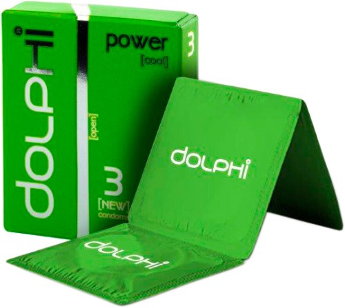 Dolphi Power (Cool) №3 - презервативи з пролонгуючим ефектом, 3 шт.
