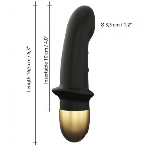 Dorcel Mini Lover Black 2.0 - Вібратор, що перезаряджається, для точки G і масажу простати, 10х3.3 см (чорний)