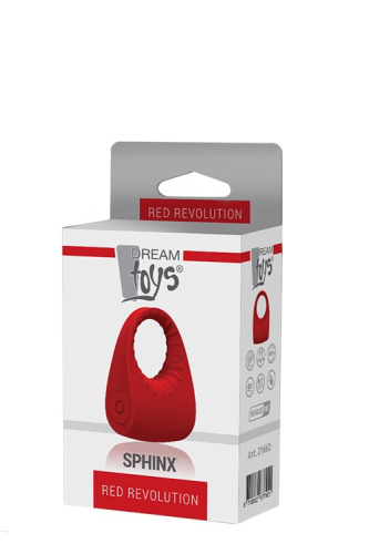 RED REVOLUTION SPHINX - Ерекційне віброкільце, 6 см (червоне) - купити в Україні | Секс шоп SEX-SHOP.ua
