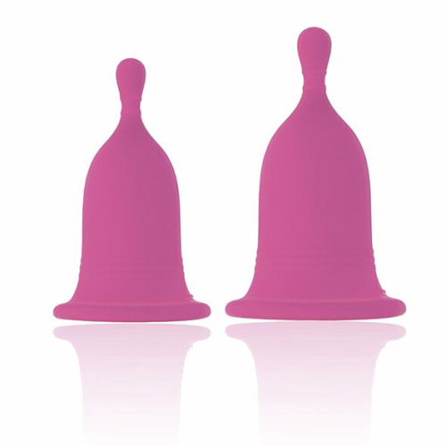 RIANNE S Femcare Cherry Cup - 2 менструальные чаши размер S и M в косметичке - sex-shop.ua