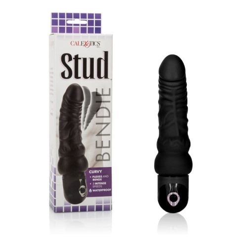 CalExotics Bendie Stud Curvy - вібромасажер, 12.5х4 см (пурпурний) - купити в Україні | Секс шоп SEX-SHOP.ua