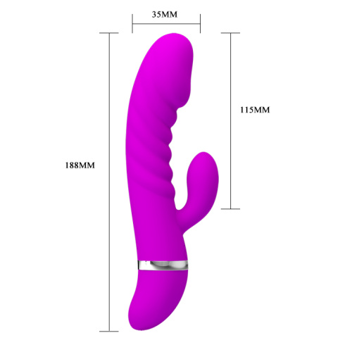 LyBaile Pretty Love Tracy Vibrator - Рельєфний вібратор-кролик, 18.8х3.5 см (фіолетовий) - купити в Україні | Секс шоп SEX-SHOP.ua