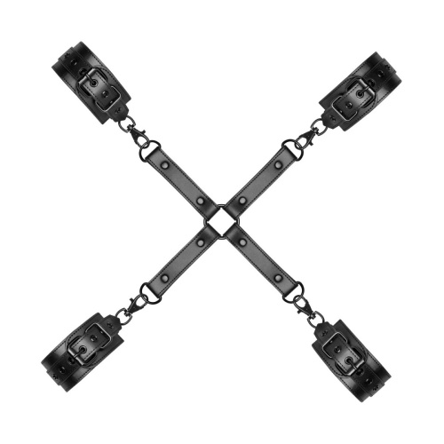 Bedroom Fantasies Hogtie & Cuffs Set 4-Way Restrant Set - Фиксатор для рук и ног, (черный)