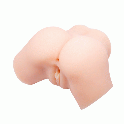 LyBaile Crazy Bull Dual Vagina and Ass Flesh - Реалістичний мастурбатор із двома любовними дірочками, 23х17.5 см (тілесний)