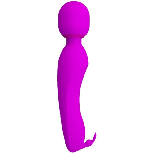 LyBaile Pretty Love Curtis Massager Purple - Вибратор-микрофон с клиторальным отростком, 23.1х4.8 см (фиолетовый)
