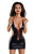 Toyfa Glossy Wetlook - Платье со шнуровкой, M