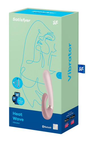 Satisfyer Heat Wave - Вибратор-кролик с функцией нагрева, 14х3.5 см (розовый) - sex-shop.ua