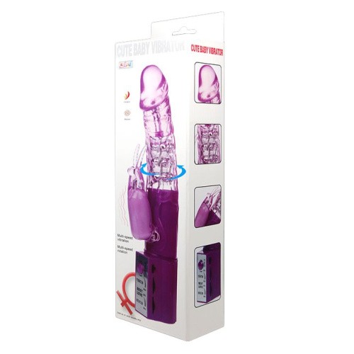 Cute Baby Vibrator - Вибратор-кролик с ротацией, 25х4 см (розовый)