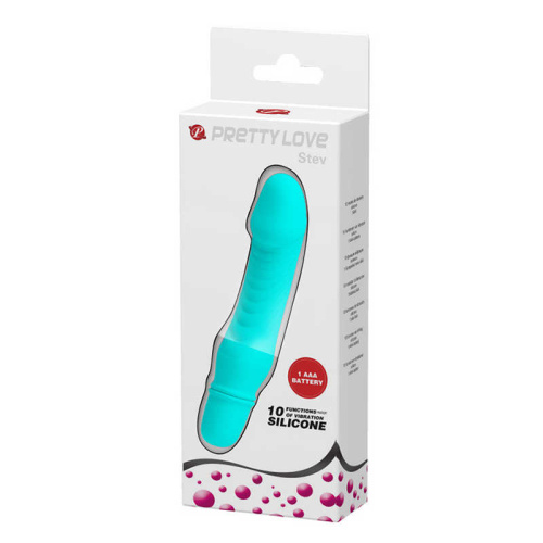LyBaile Pretty Love Stev Vibrator Blue - Силиконовый мини-вибратор, 13.5х2.9 см (голубой)