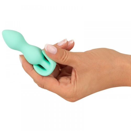 Cuties Mini Butt Plug - Силиконовая анальная пробка, 7.5х2.8 см (мятный)