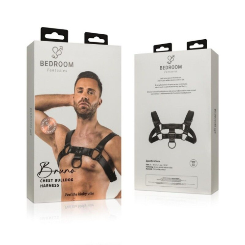 Bedroom Fantasies Bruno Chest Bulldog Harness - Портупея, (чорний)