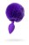 Todo By Toyfa Sweet Bunny - силіконова анальна пробка з пухнастим хвостиком, 13х2.8 см (фіолетова)