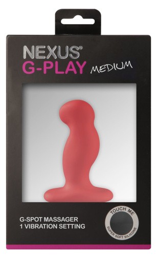Nexus G-Play Plus M Red - вибромассажер простаты и точки G, 9х3.25 см (красный)
