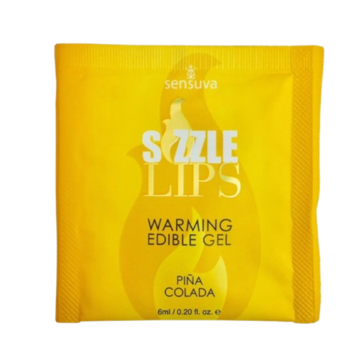 Sensuva - Sizzle Lips Pina Colada - Пробник массажного геля, 6 мл.