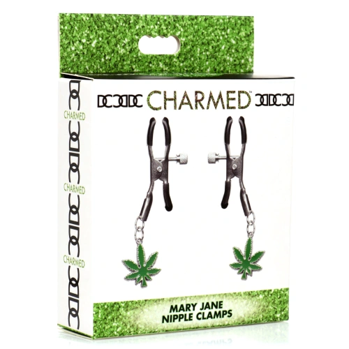 Charmed Mary Jane Nipple Clamps - Затискачі для сосків, 8,8 см (зелений)