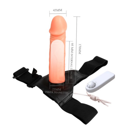 LyBaile - Baile Jessica Strap On Flesh - Страпон з вібрацією, 15.5х4 см - купити в Україні | Секс шоп SEX-SHOP.ua