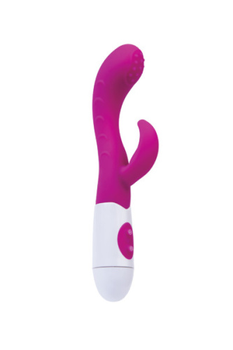 Toyfa A-Toys Nessy - Вибратор с клиторальным стимулятором, 19х2.5 см (розовый)