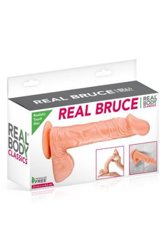 Real Body Real Bruce Flesh - фаллоимитатор, 17,2х4,2см. - sex-shop.ua