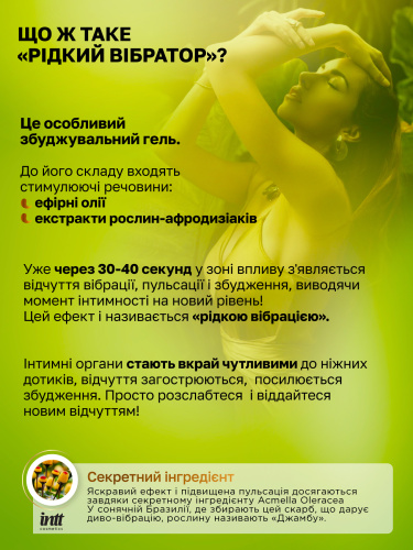 Жидкий вибратор Intt, 15 мл (лайм)