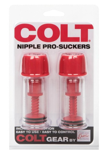 CalExotics COLT Nipple Pro-Suckers - Помпа для сосков, 10.3х3.8 см (красный) - sex-shop.ua