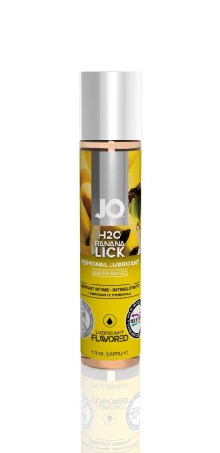 System JO H20 Banana Lick - оральная смазка со вкусом банана, 30 мл - sex-shop.ua
