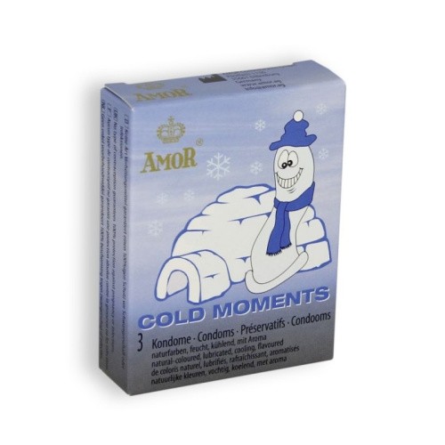 Amor Cold Moments - презервативи з охолоджуючим ефектом, 3 шт