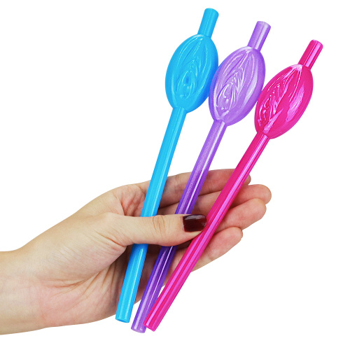 Original Pussy Straws - Трубочки для коктелей, 9 шт (разноцветные)