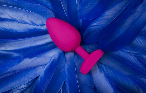 Gvibe Gplug Bioskin - Первая анальная пробка из Bioskin, 8.5х3.9 см (розовый) - sex-shop.ua