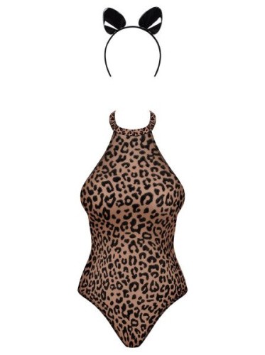 Obsessive Leocatia teddy S/M - Сексуальный леопардовый боди