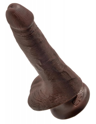 King Cock 6' Cock With Balls Brown - Фаллоимитатор 15.2х3.8 см (коричневый)