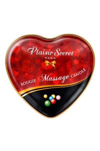 Plaisirs Secrets Bubble gum - Массажная свеча с ароматом жвачки, 35 мл - sex-shop.ua