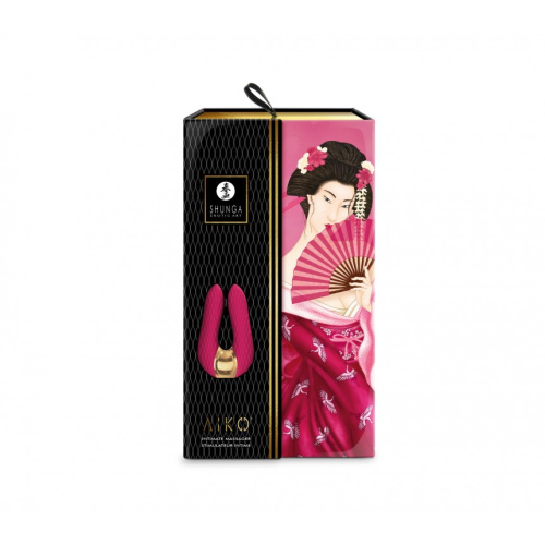 Shunga - Aiko Intimate Massager - Вібромасажер, 10.8х6.5 см (малиновий)